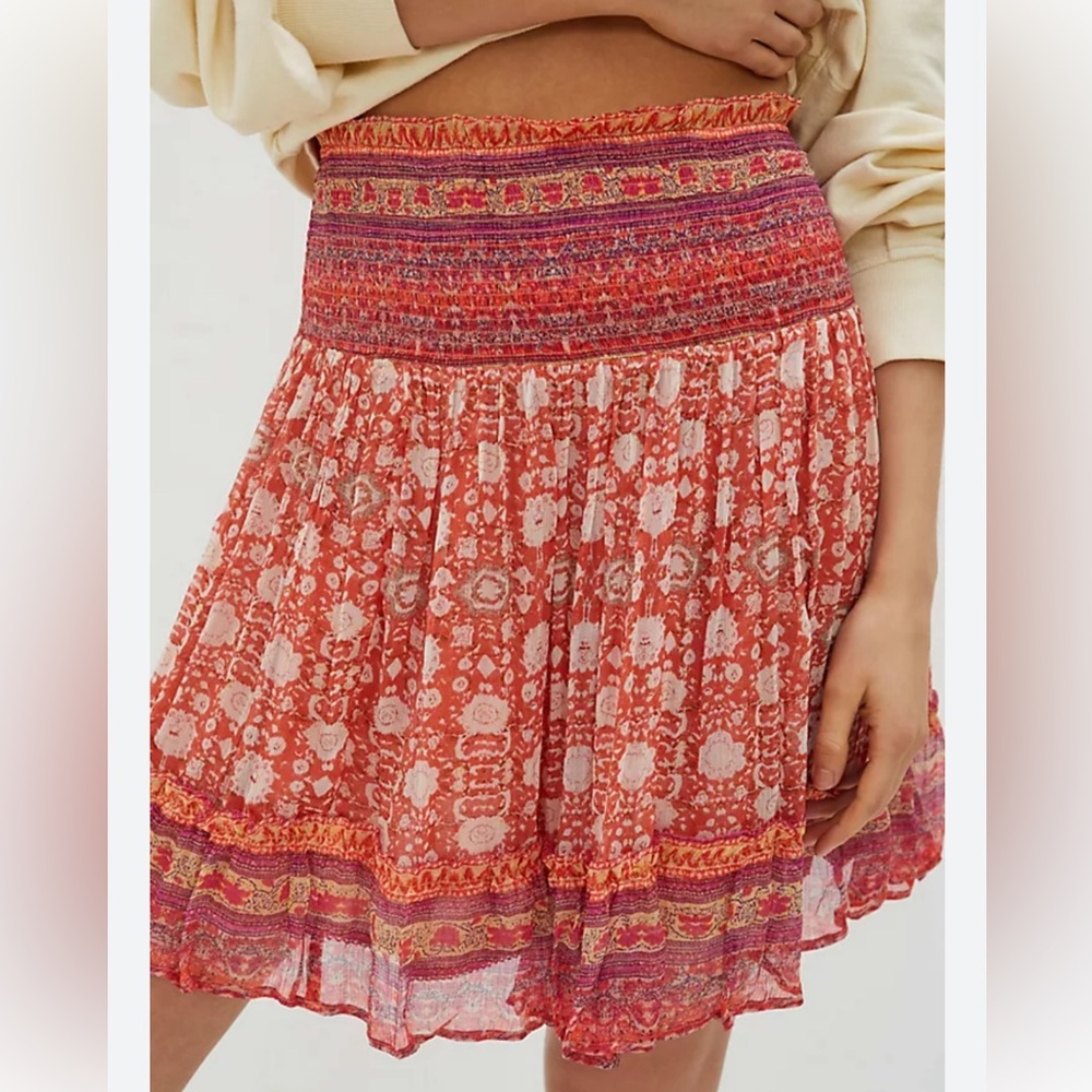 Anthro Swingy Floral Skirt